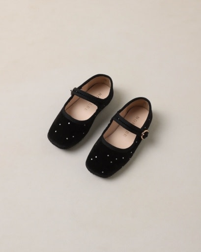 NORALEE STRAP BALLET FLATS BLACK