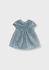 MAYORAL NEWBORN GIRL VELVET DRESS - LIGHT BLUE