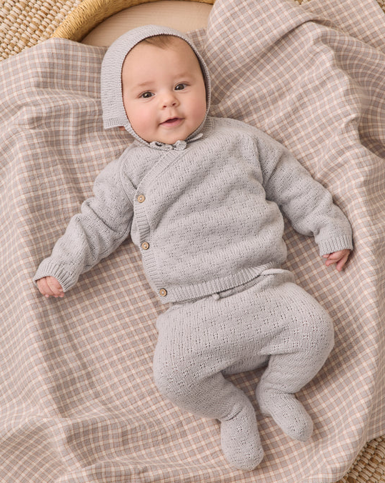 QUINCY MAE KNIT WRAP TOP + PANT SET CLOUD