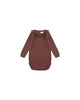RYLEE & CRU RUFFLE COLLAR BODYSUIT - BURGUNDY