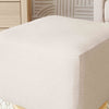 Kiwi Gliding Ottoman in Ivory Boucle w/ Gold Base