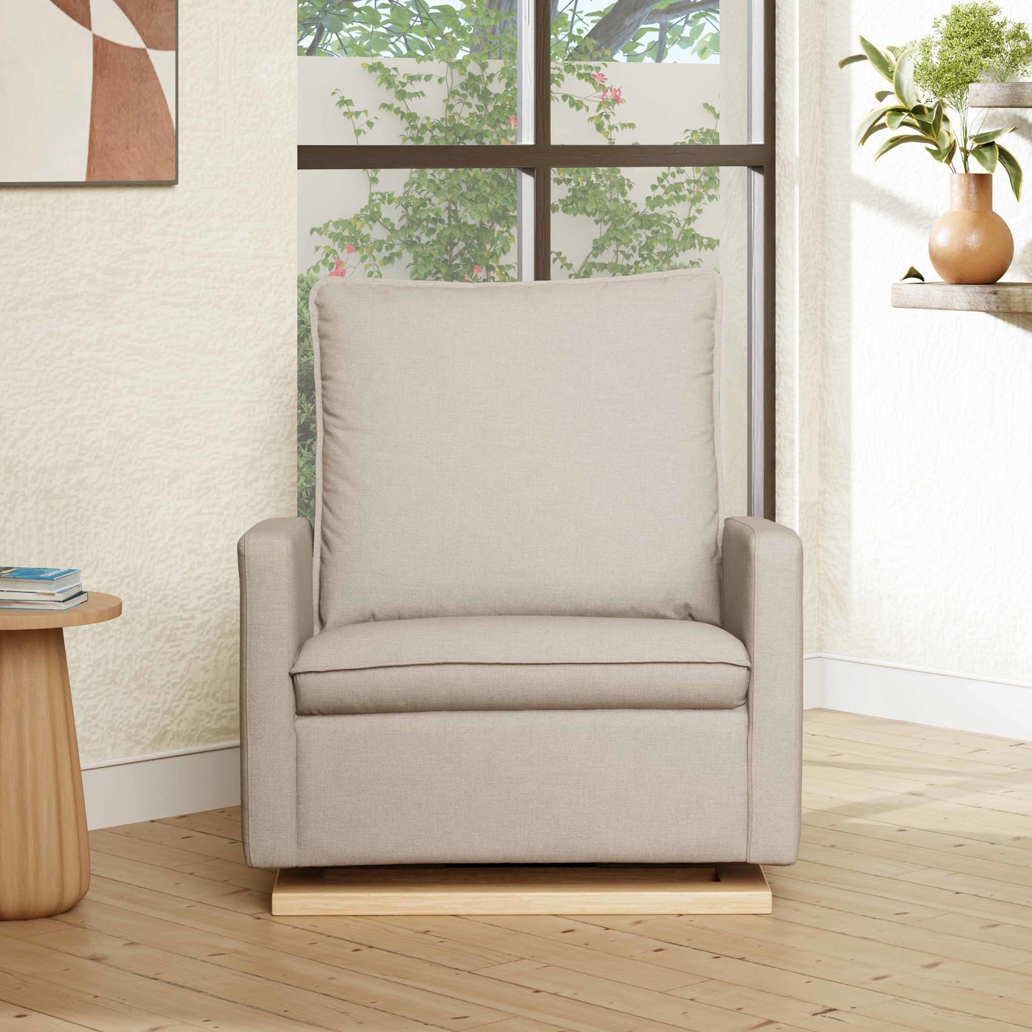 BABYLETTO CALI PILLOWBACK CHAIR AND A HALF GLIDER IN ECO-PERFORMANCE FABRIC | WATER REPELLENT & STAIN RESISTANT