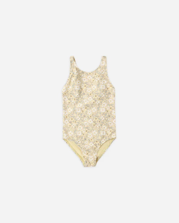 RYLEE + CRU SCRUNCH ONE-PIECE LEMON MEADOW