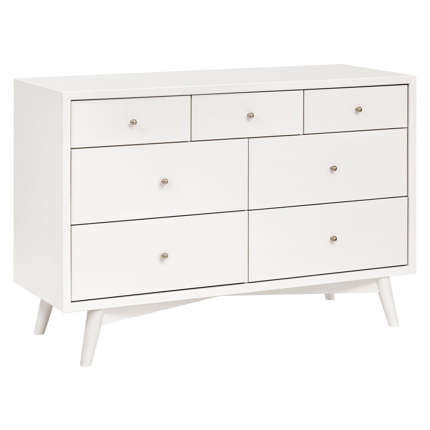 Palma 7-Drawer Double Dresser, Assembled in Warm White