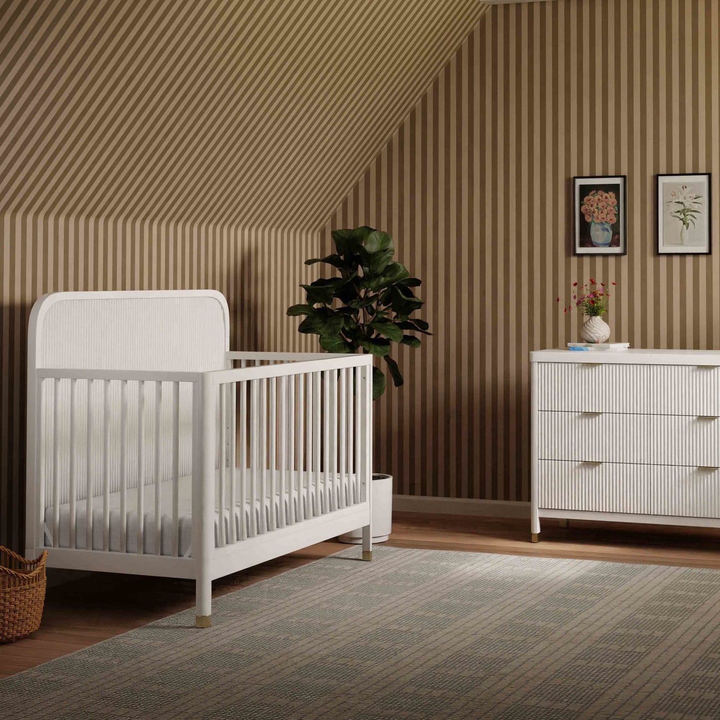 NAMESAKE BRIMSLEY TAMBOUR 4-IN-1 CONVERTIBLE CRIB