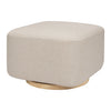 Kiwi Gliding Ottoman in Ivory Boucle w/ Gold Base