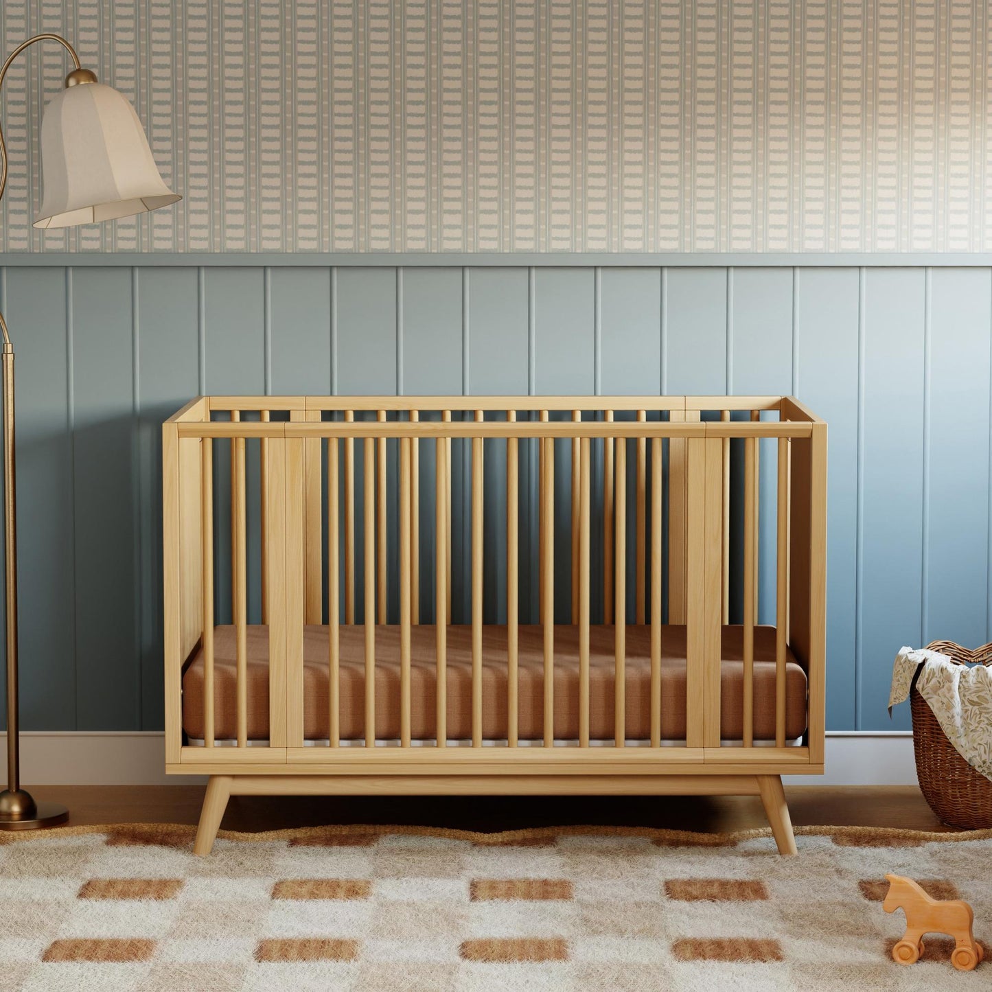 BABYLETTO PALMA 8-IN-1 CONVERTIBLE ALL-STAGES CRIB WITH BASSINET & TODDLER BED KIT