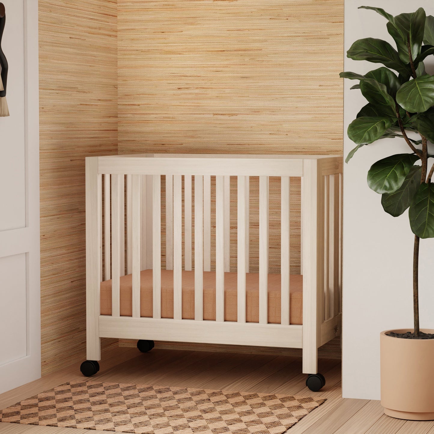 Origami Mini Crib in Light Sage