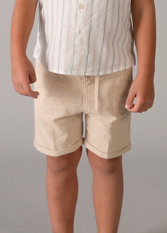 MAYORAL BOY LINEN SHORTS AND SHIRT SET