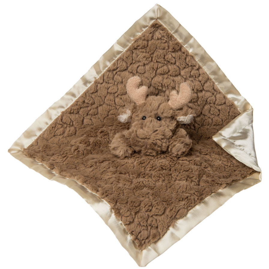 MARY MEYER PUTTY NURSERY MOOSE CHARACTER BLANKET – 13×13″