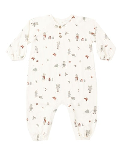 RYLEE & CRU HENLEY JUMPSUIT HOLIDAY MOUSE