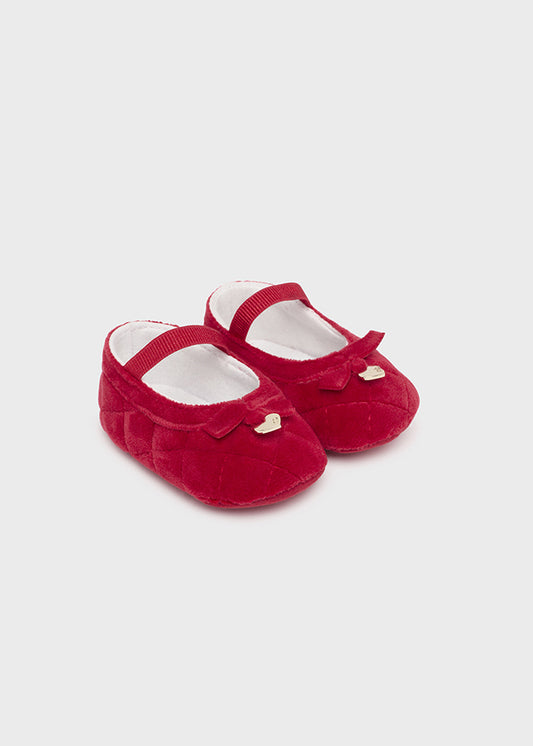 MAYORAL VELVET MARY JANES - RED