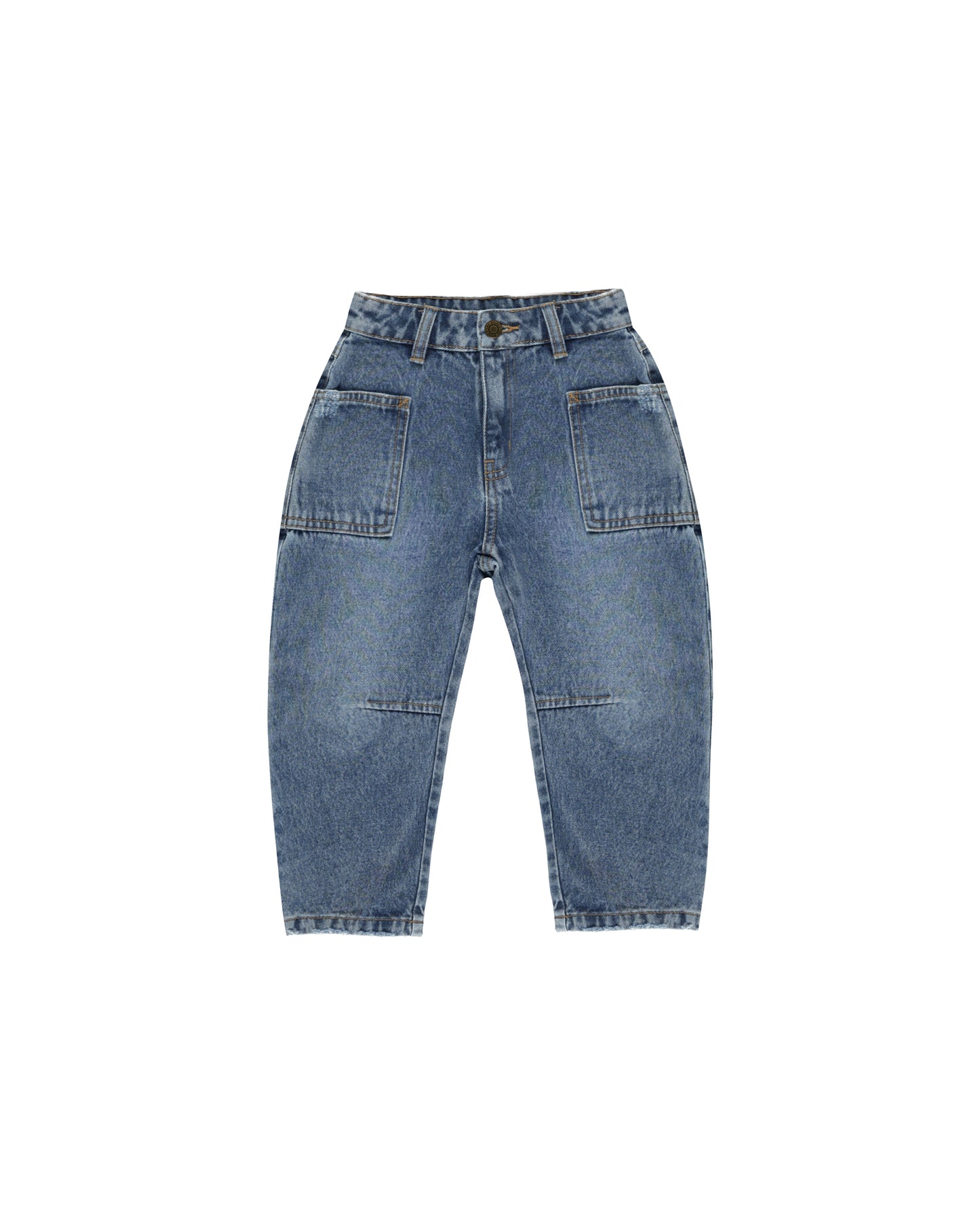 RYLEE + CRU BARREL PANT - INDIGO