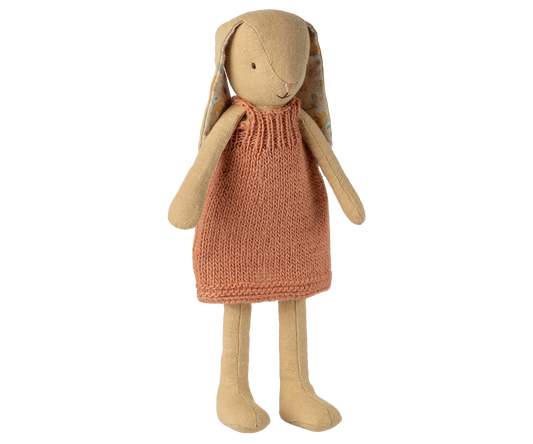 MAILEG BUNNY SIZE 2 - CREAM YELLOW - KNITTED DRESS
