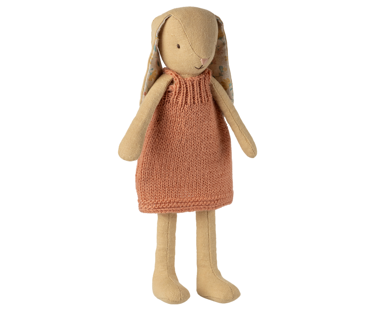 MAILEG BUNNY SIZE 2 - CREAM YELLOW - KNITTED DRESS