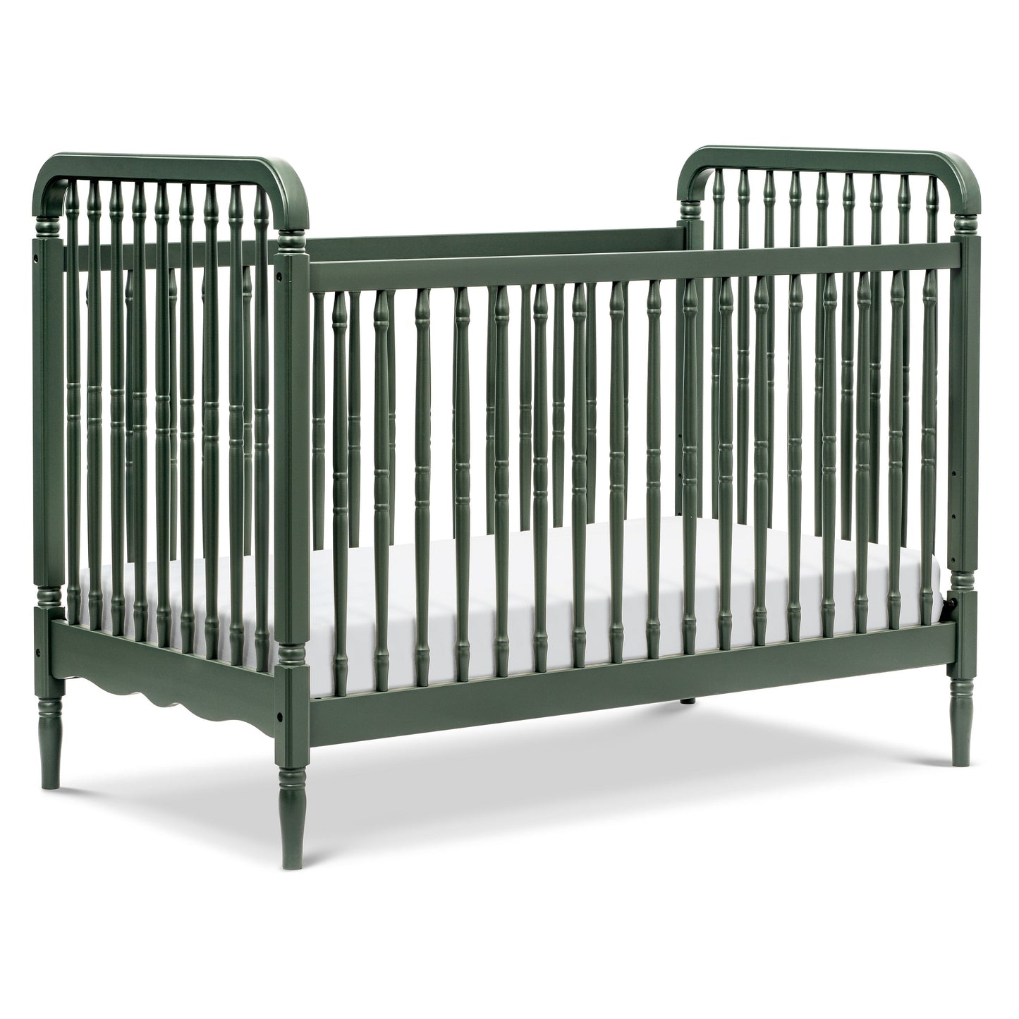 Liberty 3-in-1 Convertible Spindle Crib w/Toddler Bed Conversion Kit in Dusty Rose