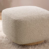 Kiwi Gliding Ottoman in Ivory Boucle w/ Gold Base