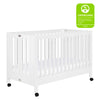 Maki Full-Size Folding Crib w/ Toddler Bed Conversion Kit in Honey