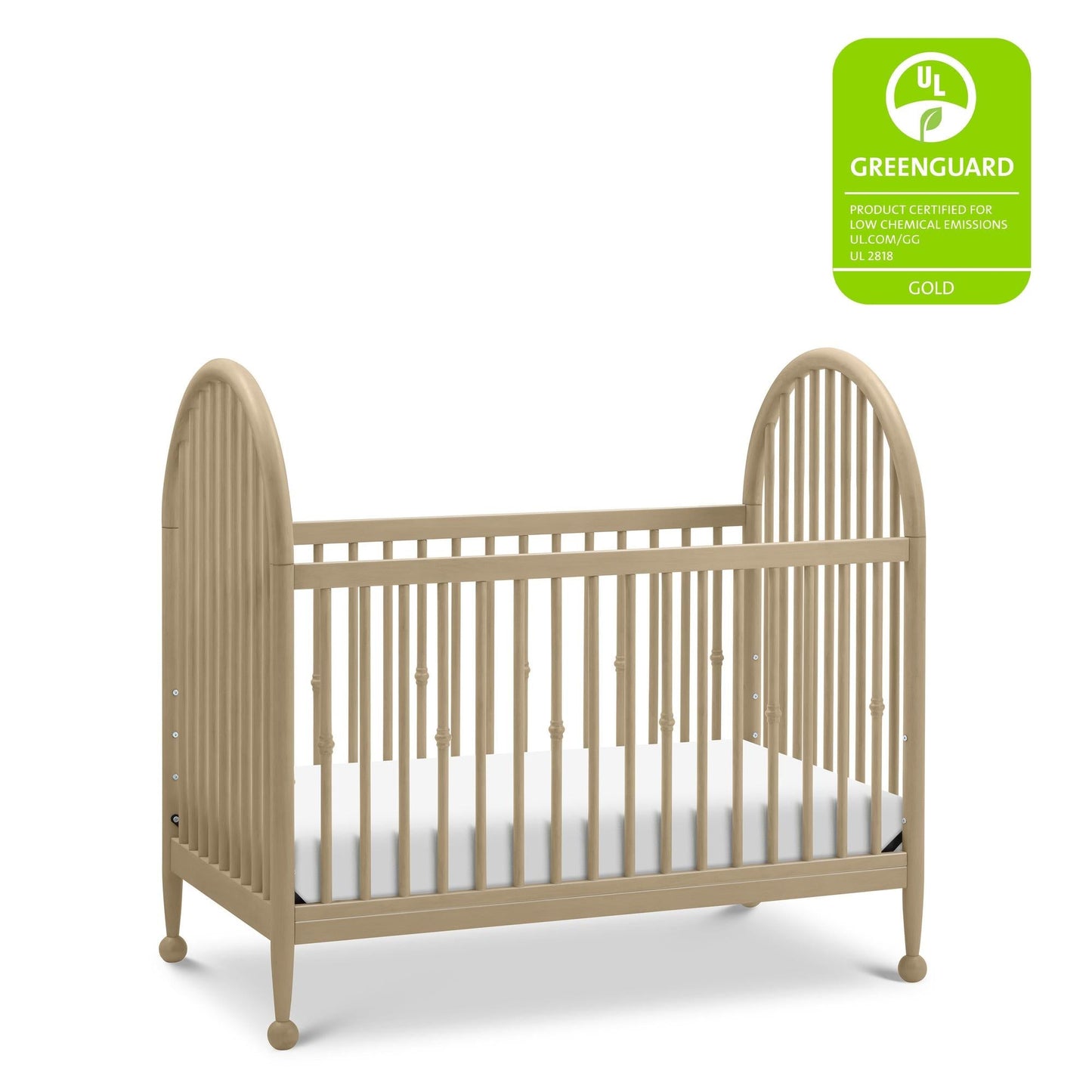 Alouette 3-in-1 Convertible Spindle Crib in Washed Pine