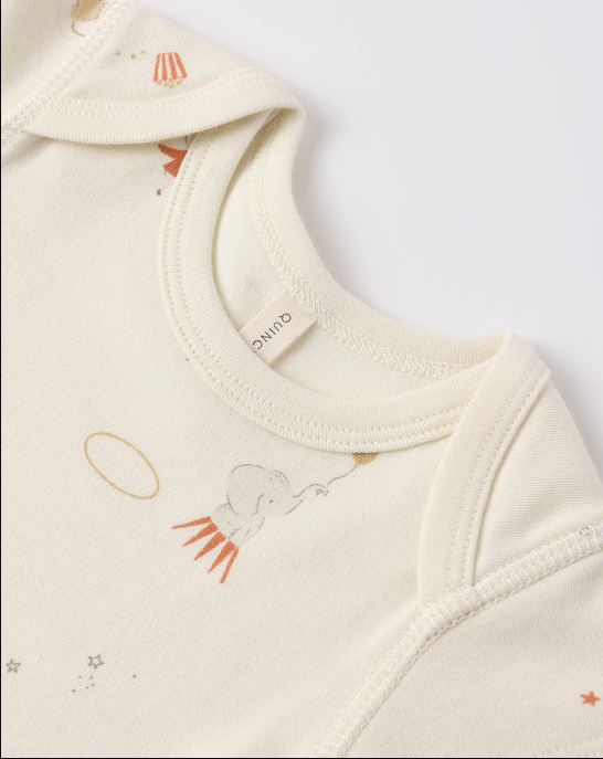 QUINCY MAE SHORT SLEEVE BODYSUIT PACK CARNIVAL, HONEY STRIPE