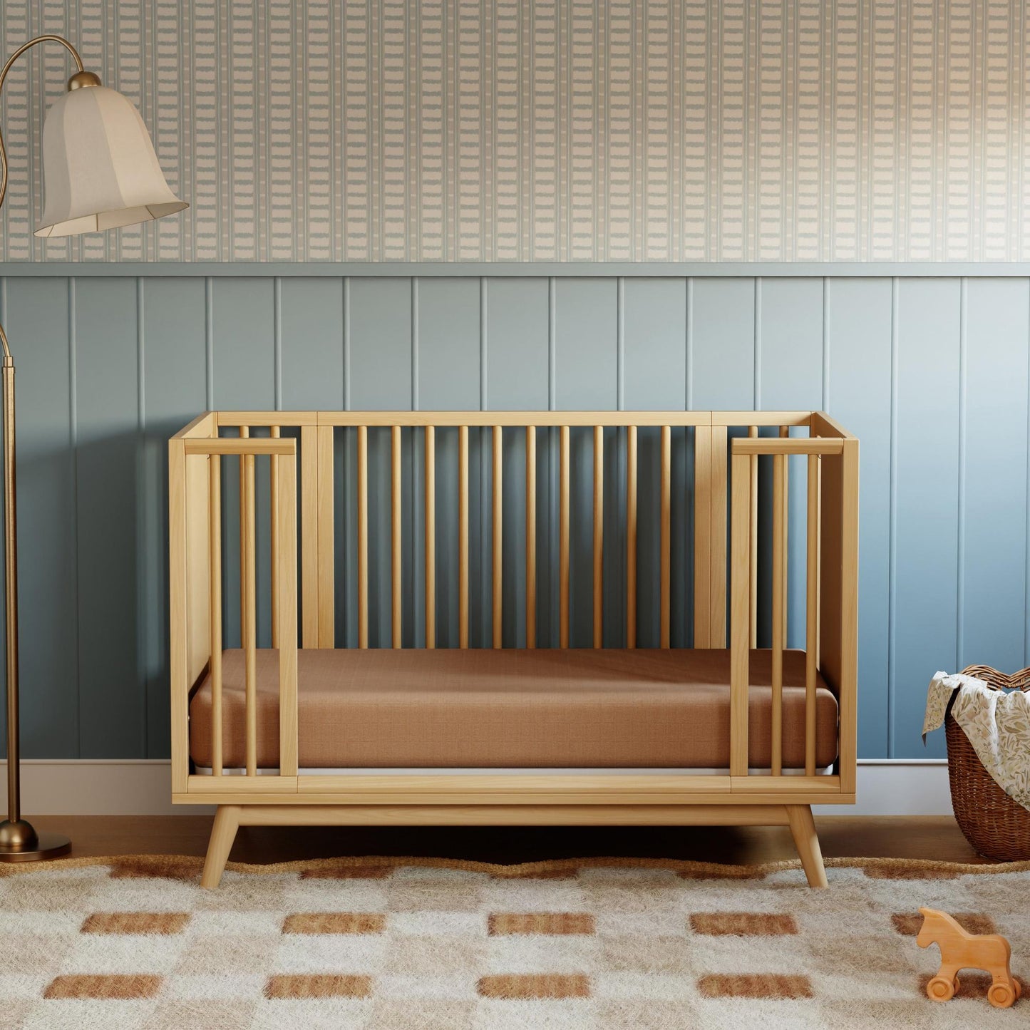 BABYLETTO PALMA 8-IN-1 CONVERTIBLE ALL-STAGES CRIB WITH BASSINET & TODDLER BED KIT