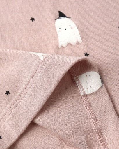 QUINCY MAE BAMBOO PAJAMA SET - PINK GHOSTS