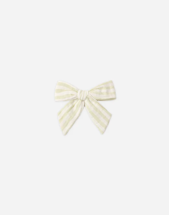 RYLEE + CRU BOW- CITRON IVORY STRIPE