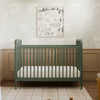 Liberty 3-in-1 Convertible Spindle Crib w/Toddler Bed Conversion Kit in Dusty Rose