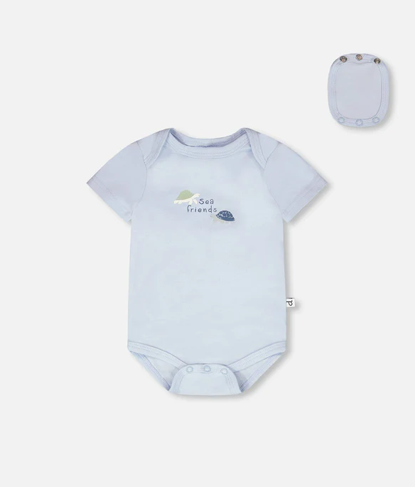 DEUX PAR DEUX ORGANIC COTTON JERSEY ONESIE