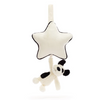 JELLYCAT BASHFUL BLACK & CREAM PUPPY MUSICAL PULL