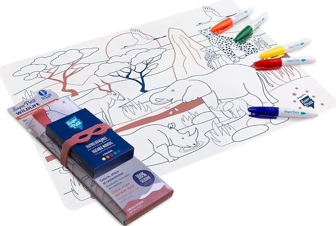 SILICONE COLORING SET AFRICAN SAVANNAH