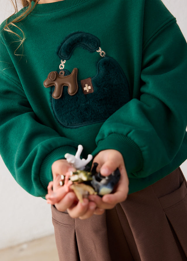 MAYORAL GIRL PUPPY SWEATSHIRT