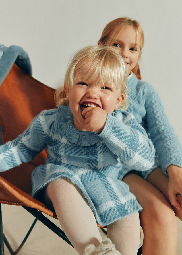 ABEL & LULA GIRL PLAID KNIT SKIRT SET