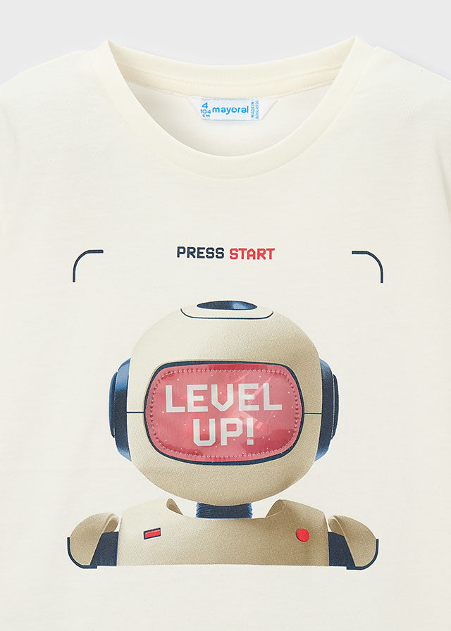 MAYORAL BOY INTERACTIVE ROBOT GRAPHIC T-SHIRT