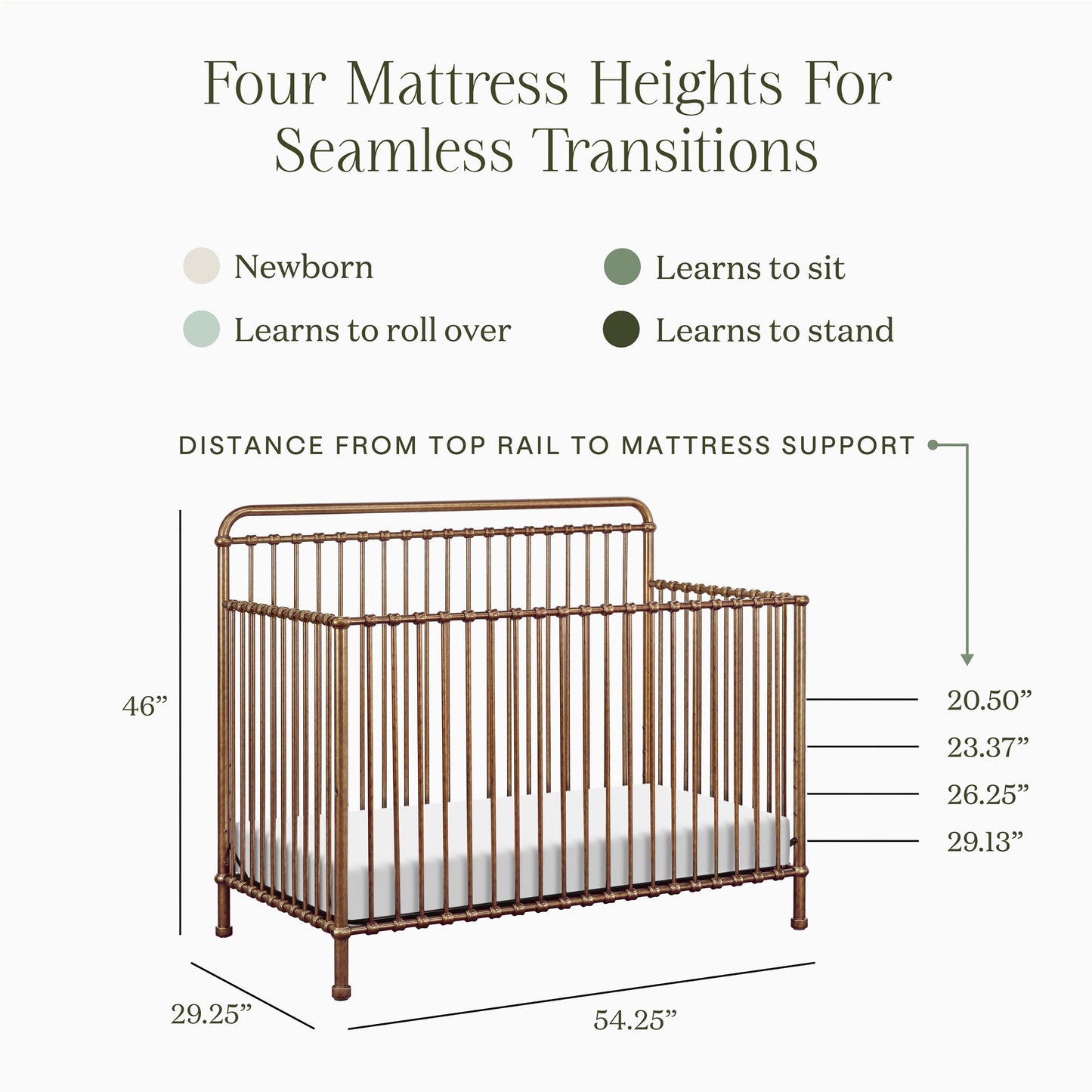 Winston 4-in-1 Convertible Crib in Heirloom Sage