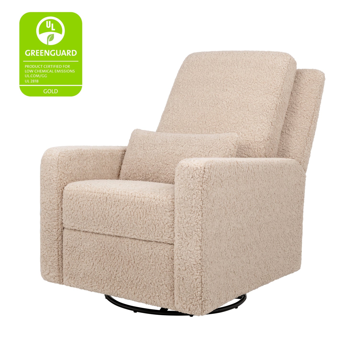 BABYLETTO SIGI RECLINER AND SWIVEL GLIDER IN SHEARLING