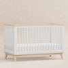 Scoot 3-in-1 Convertible Crib w/ToddlerBedConversion Kit in White/WashedNatural