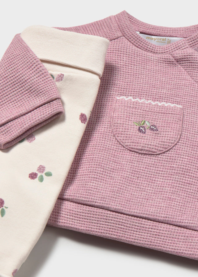 MAYORAL GIRL PANTS AND SWEATSHIRT SET