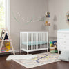 Gelato 4-in-1 Convertible Mini Crib and Twin bed in Natural Walnut Finish with Gold Feet
