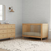Marin with Cane 6 Drawer Assembled Dresser in Warm White and Honey Cane