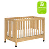 Maki Full-Size Folding Crib w/ Toddler Bed Conversion Kit in Honey