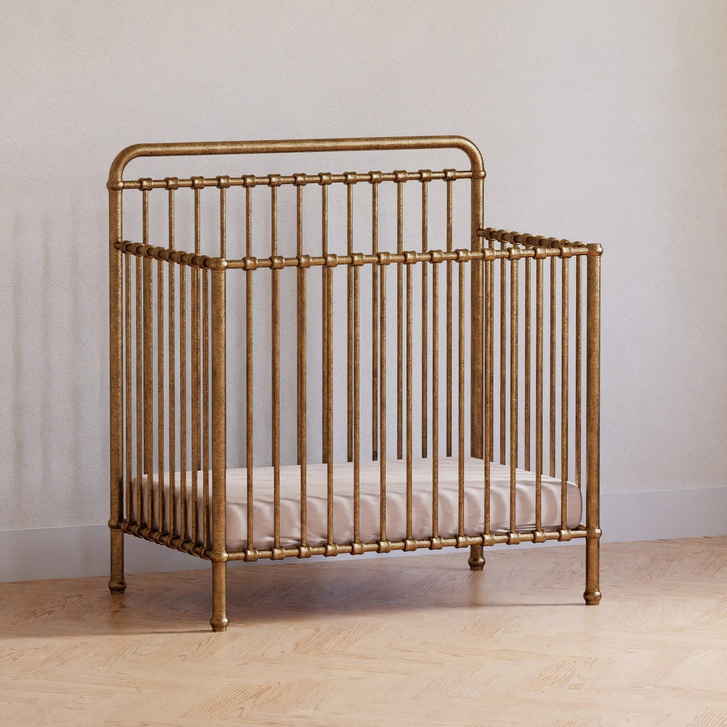 Winston 4-in-1 Convertible Mini Crib in Vintage Gold