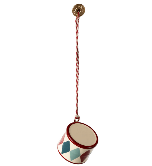 MAILEG METAL ORNAMENT, SMALL DRUM - CLASSIC RED