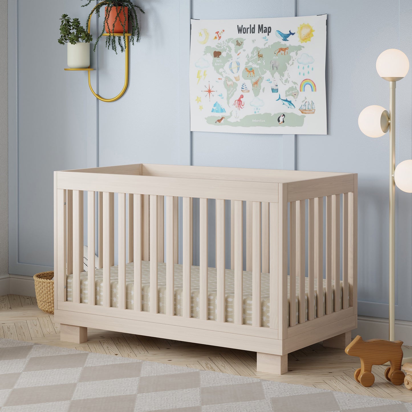 BABYLETTO MODO 3-IN-1 CONVERTIBLE CRIB WITH TODDLER BED CONVERSION KIT