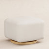 Kiwi Gliding Ottoman in Ivory Boucle w/ Gold Base