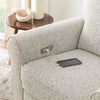 MONOGRAM BY NAMESAKE MONROE POWER RECLINER AND SWIVEL GLIDER IN BOUCLE Black White Boucle