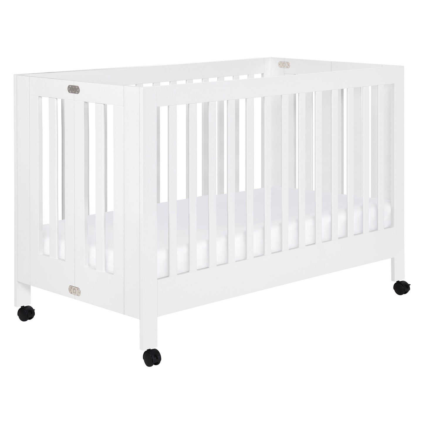 Maki Full-Size Folding Crib w/ Toddler Bed Conversion Kit in Honey
