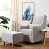 BABYLETTO TOCO SWIVEL GLIDER AND OTTOMAN IN ECO-PERFORMANCE FABRIC | WATER REPELLENT & STAIN RESISTANT