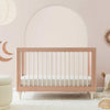 Lolly 3-in-1 Convertible Crib w/Toddler Bed Conversion in Crimson/Natural