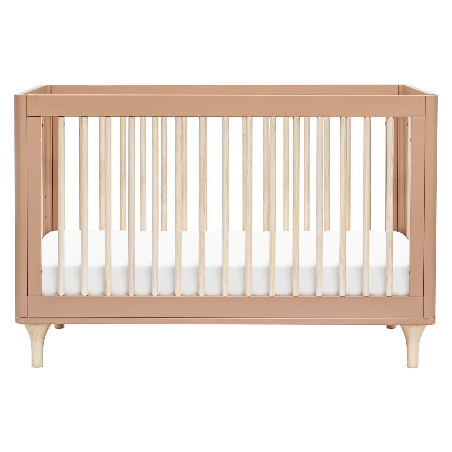 Lolly 3-in-1 Convertible Crib w/Toddler Bed Conversion in Crimson/Natural